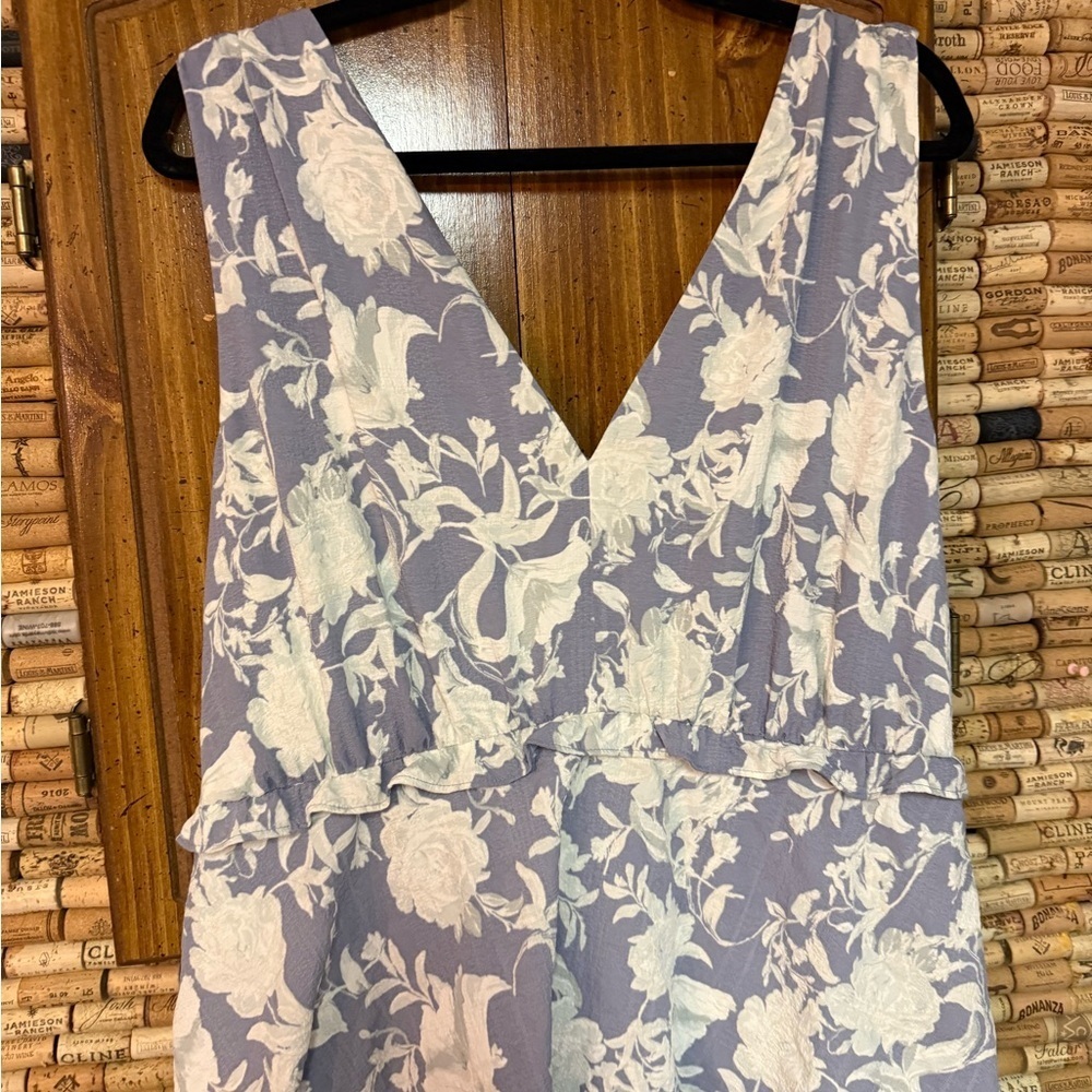 Nordstrom Chelsea28 lilac floral tiered maxi dress size XXL - Picture 5 of 8